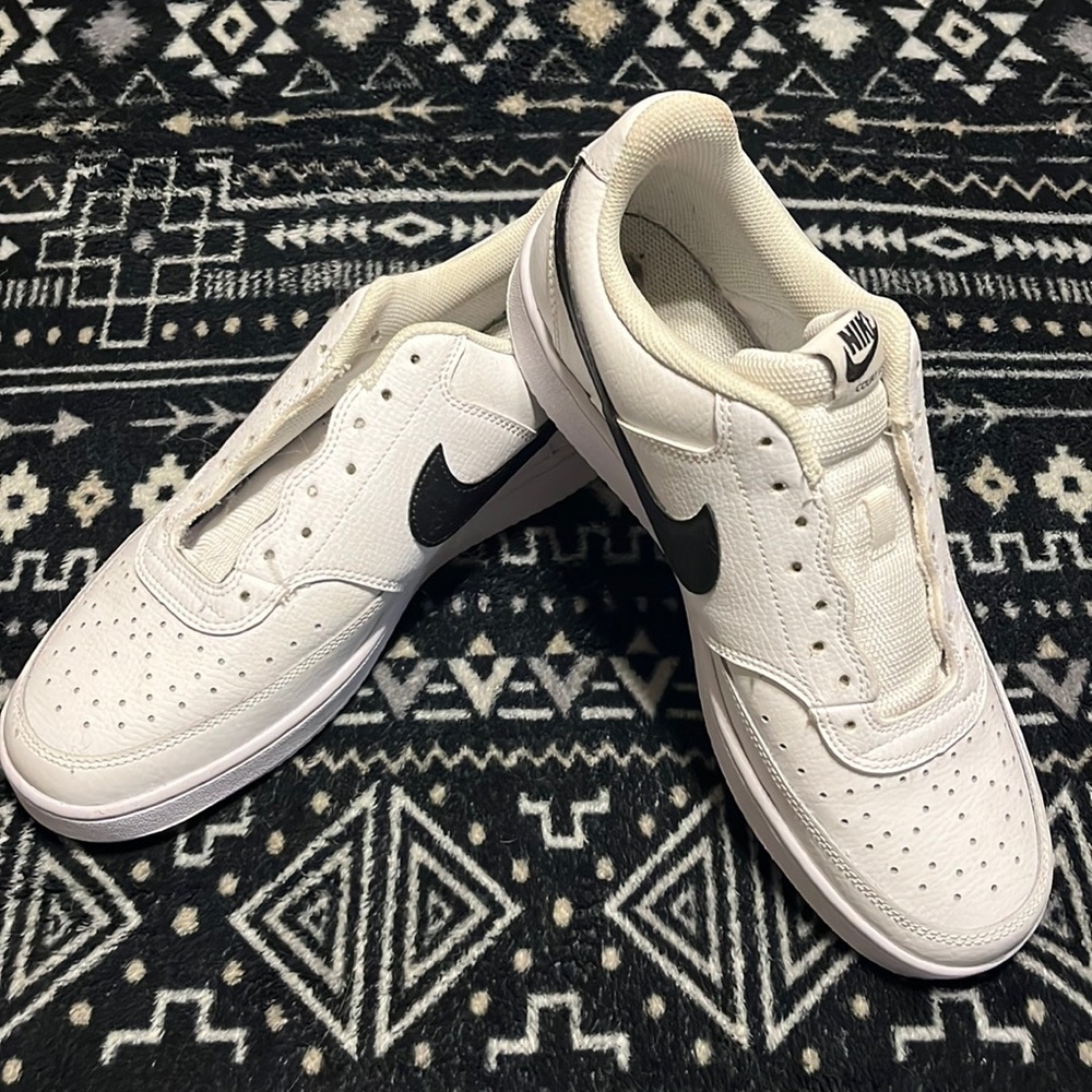 Black and White Nike Court Visions